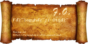 Félegyházi Ottó névjegykártya